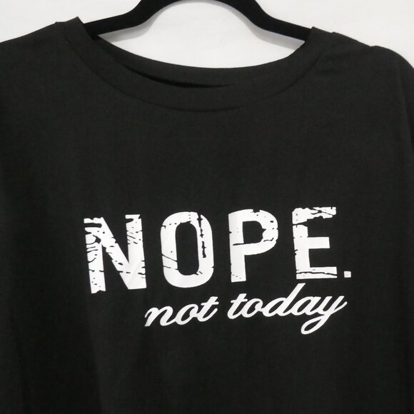 SHEIN - Curve | 2XL | Casual Black 'NOPE Not Today' Statement T-Shirt - Picture 5 of 13